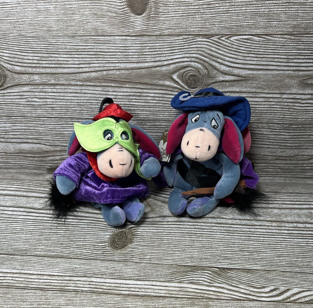 Disney Store Winnie the Pooh Set Of 2 Halloween Costume Eeyore Bean Plush Bag